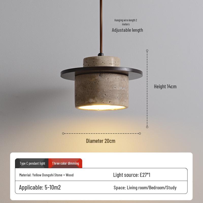 Wabi-Sabi Zen Pendant Light: Retro & Artistic Design for Restaurants, Living Rooms, and Bedrooms