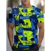 3D Digital Printing T-Shirt Teen Men's Short Sleeve Top Versatile Breathable