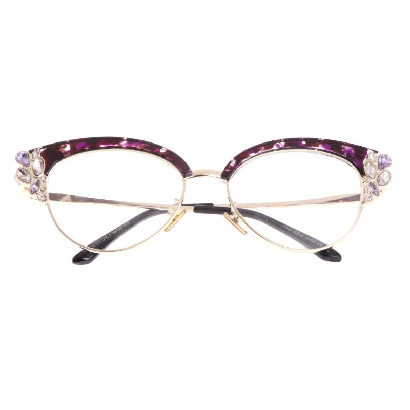 Designer cat eye glasses frames with rhinestones Clearance