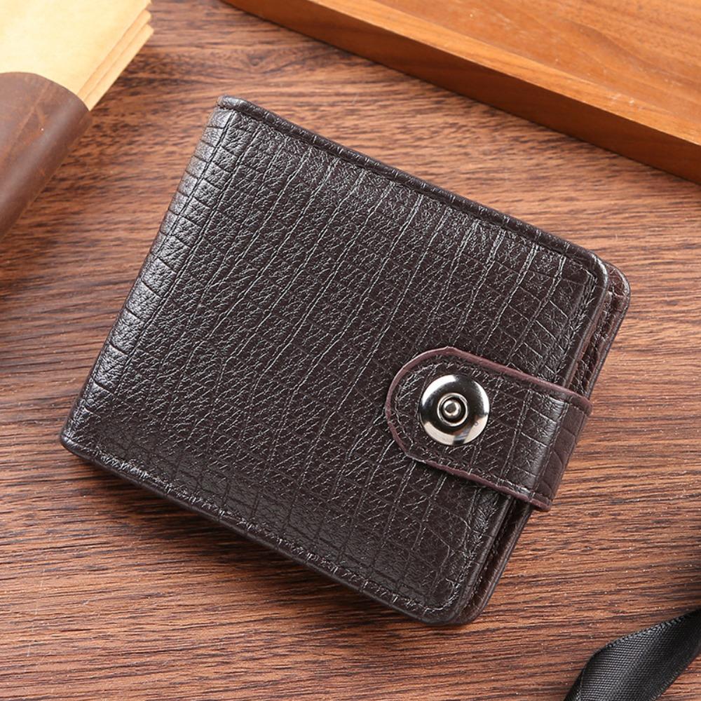 

New PU Leather Retro Men s Wallet Two-Fold Black Coffee Multiple Pockets Ultra Thin Soft ID Card Holder Men Women