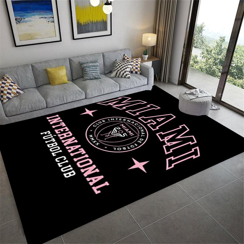 Nuovo Tappeto Inter Miami CF 2025 per Soggiorno Camera da Letto Casa Decorazione Divano, Tappetino Antiscivolo per Giochi Bambini