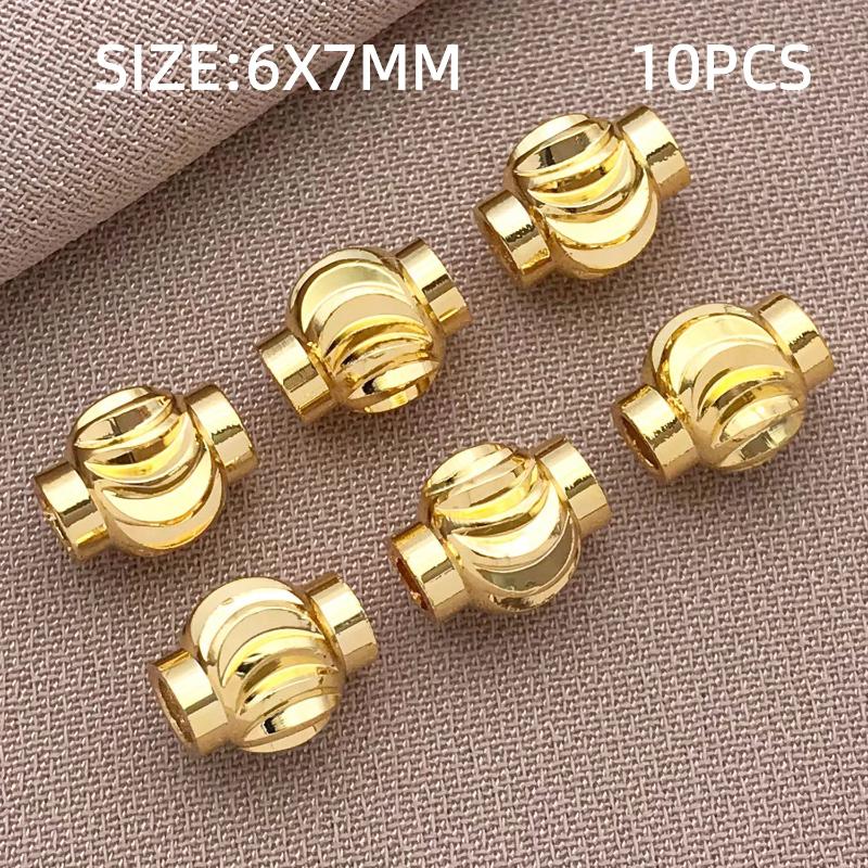 10-100Pcs Stainless Steel Gold Spacer Beads For Bracelet Jewelry Making Diy Flat Round Loose Beads Handmade Jewelry Supplies Cra