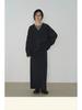 HAVERICE Restaurant Nishino Stroll Classic Casual Slimming Three-Piece Set: Sweater, Short Skirt, and Half Skirt.