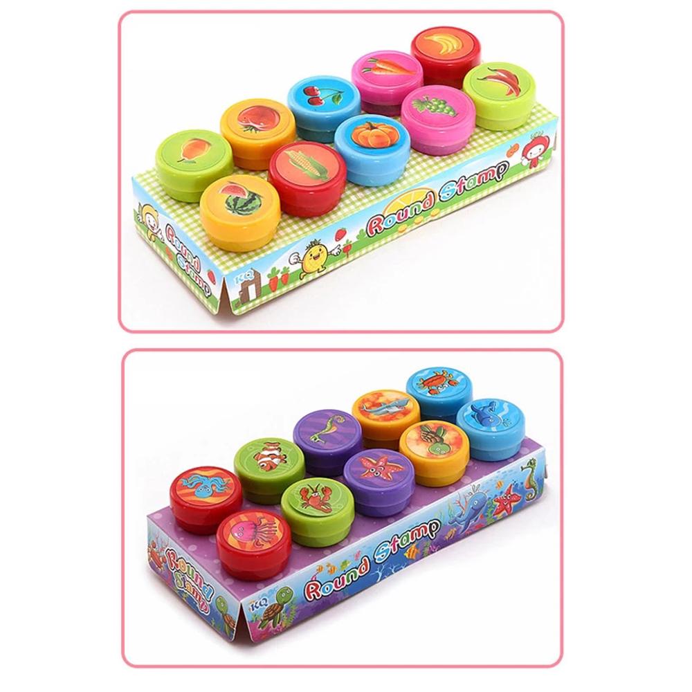 Toy Scrapbooking Panda Scrapbook Round Dinosaur Stamps Cartoon Stamp Rubber Stamps Kids Stamp