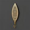 ABWR-Leaf Hook Gold Color Iron Art Wall Hanging Hooks Creative Towel Hat Storage Racks Style 3