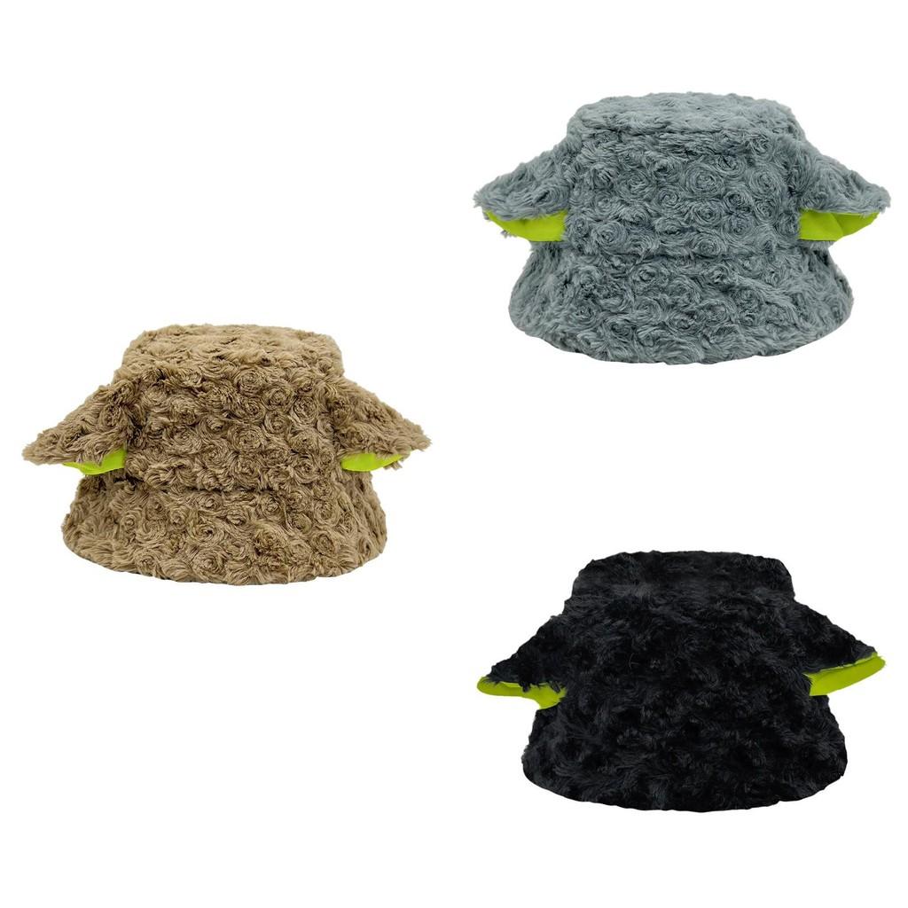 Fisherman With Ears Hatcartoon Winter Warm Bucket Cap Outdoor Sun Protection