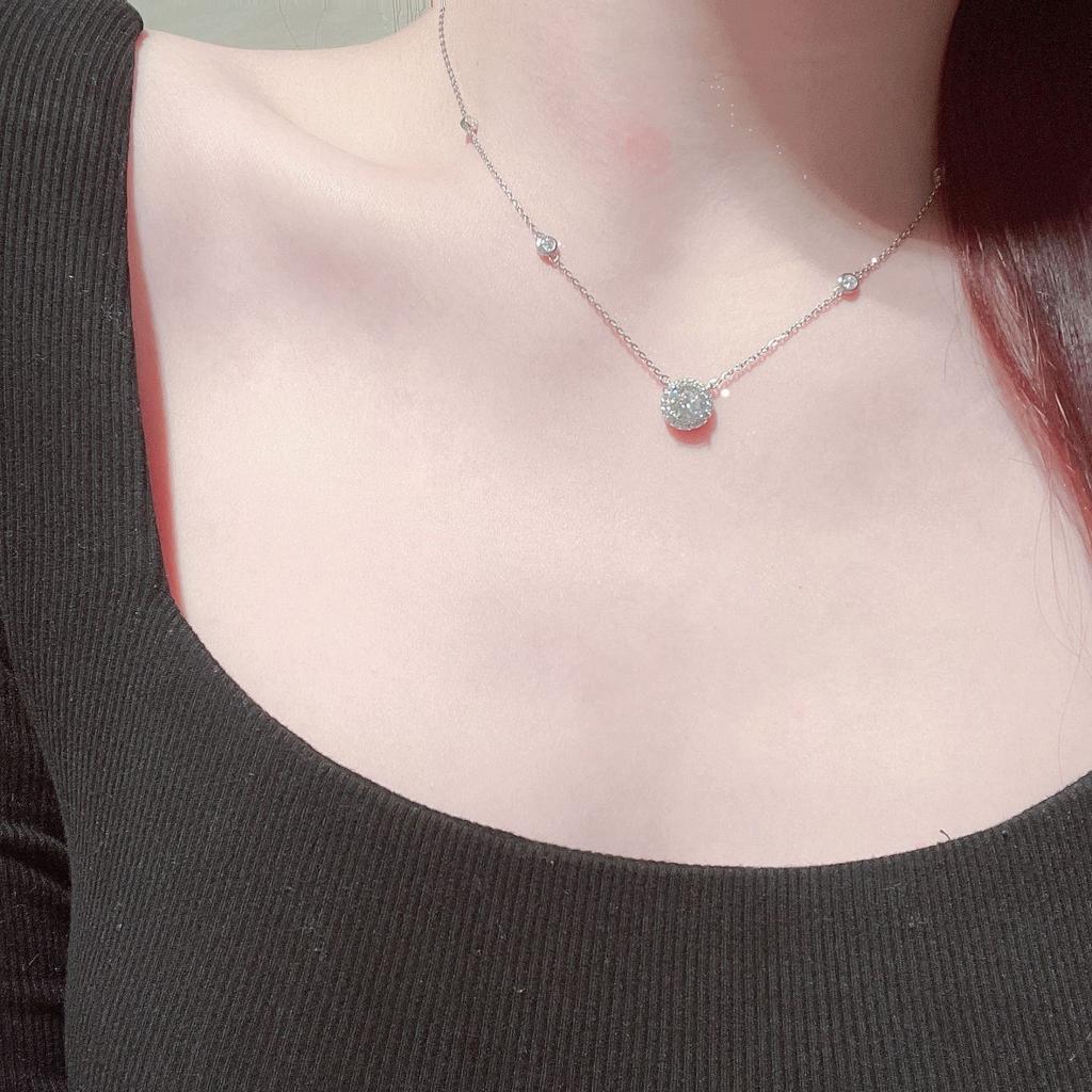 Stern Punkt Halskette für Damen mit leichtem Luxus Nischen Design Sinn High-End Zirkon Anhänger Sommer Schlichte Personalisierte Schlüsselbeinkette