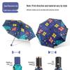 Anpassbarer Automatischer Sonnen- und Regenschirm mit Innenmuster, UV-Schutz und Sonnenschutz mit schwarzem Kleber