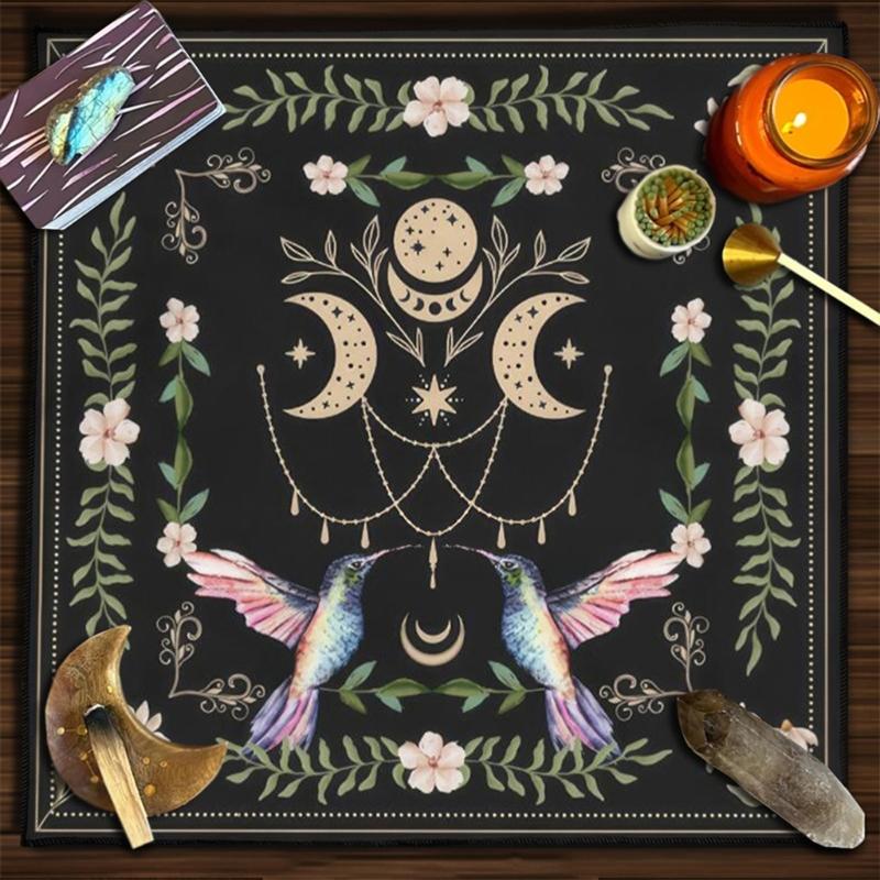 Astrology Tarots Table Altar Cloth Metaphysical Board Game Mat Pendulum Divinations Altar Tablecloth Board Game Card Pad
