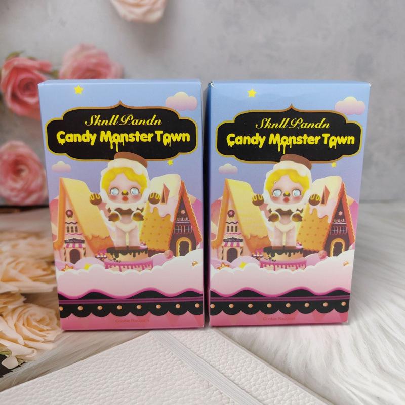SKULLPANDA Candy Monster Town Blind Box Figure - Trendy Desktop Ornament & Car Toy for Kids