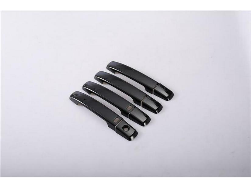 Coppa Maniglia Porta in Fibra di Carbonio Nera Lucida per Nissan Qashqai/Dualis 06-13