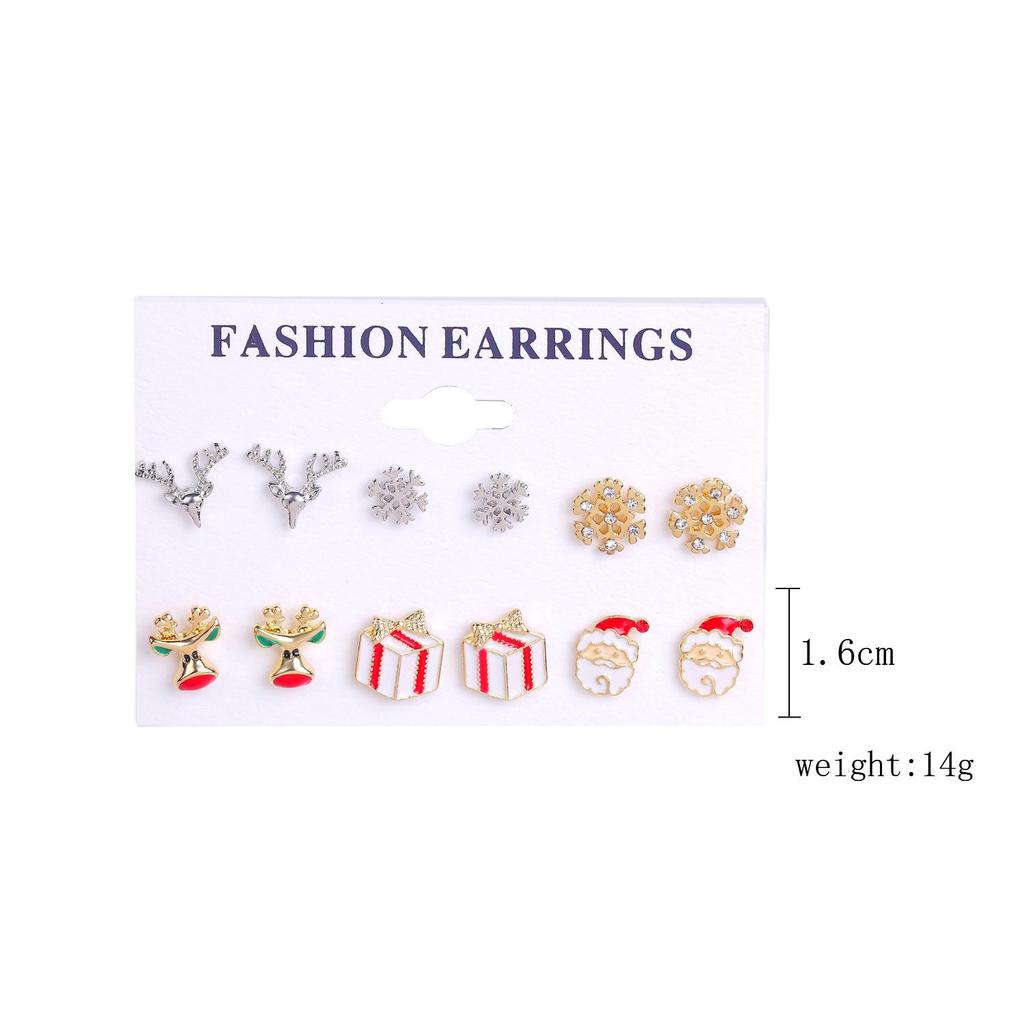 Bestseller Christmas Jewelry: Snowflake, Bell & Tree Stud Earrings Set
