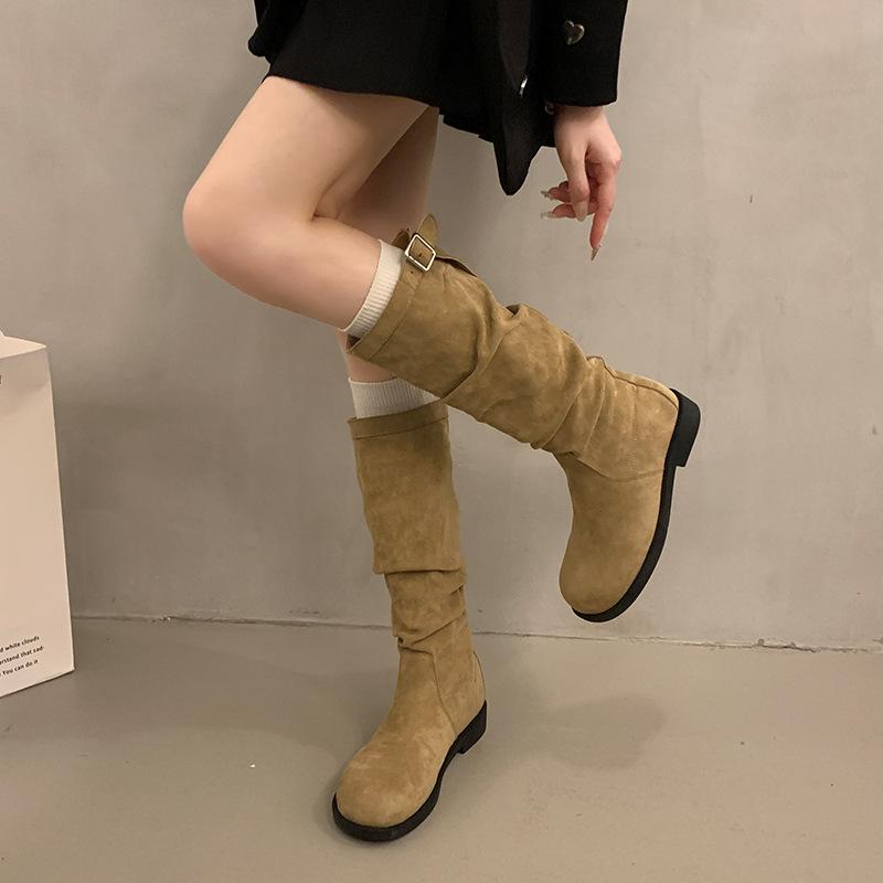 Women's British Style High Fashion Hundred Soft Elastic Comfortable Ankle Boots Shock Absorption Non-slip Casual Sports Martin Boots
