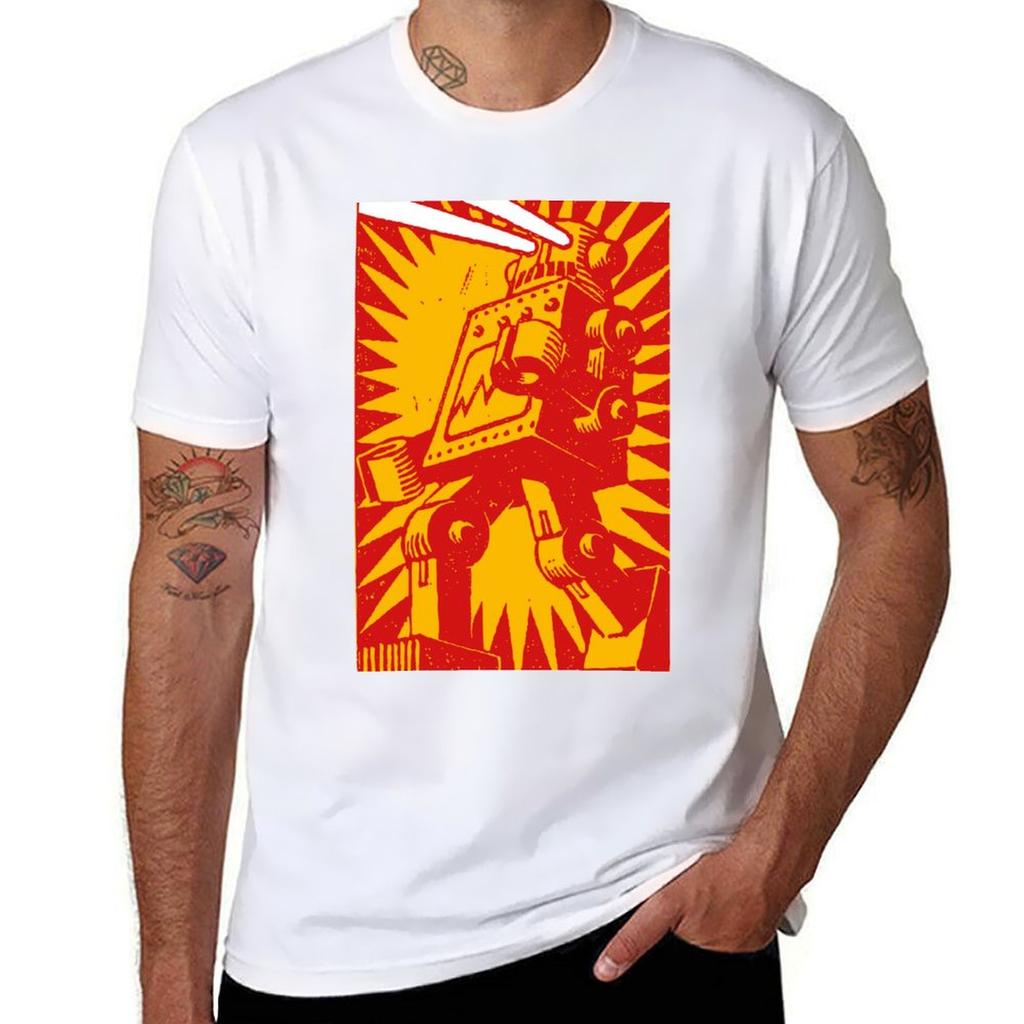 Red Robot TShirt Halloween Casual TShirt