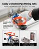 Professional Brake Line Flaring Tool, 45 & 37 Degree Double Flare Bubble Flare Tool Kit for 4.76mm, 6.35mm, 7.94mm, 9.52mm Copper Aluminum Thin Steel