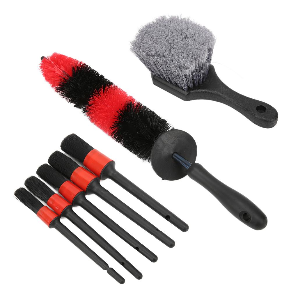 7pcs Car Detailing Brush Kit for Car Interior Exterior Washing Waxing Cleaning Dust Removal