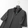 Polo a righe con scollo a V da uomo taglie forti