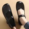 Velcro sandals beef tendon sole breathable non-slip middle-aged and elderly mother single shoes women's soft sole non-slip hollow hole shoes