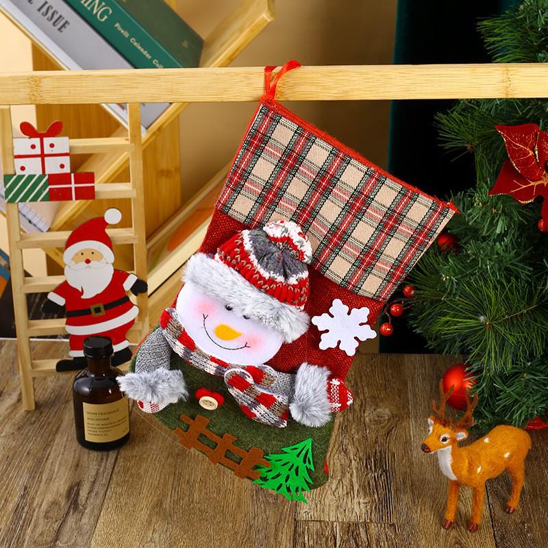 Christmas Stocking Gift Bag – Candy & Ornament Holder for Tree Decorations