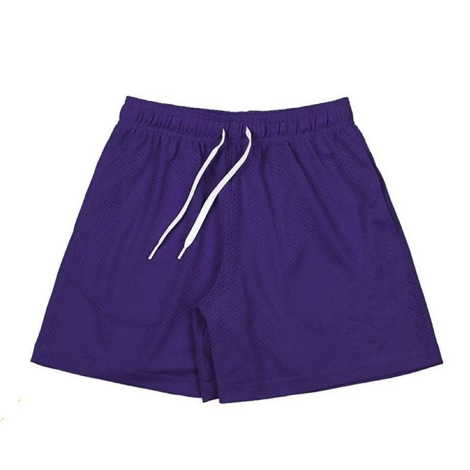 Men s Trendy Loose Quick-Dry Summer Sports Shorts - Casual Five-Point Design M фиолетовый