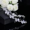 Pulseira Simples de Folha de Salgueiro com Zircônia AAA Incrustada, Joia de Cristal de Qualidade