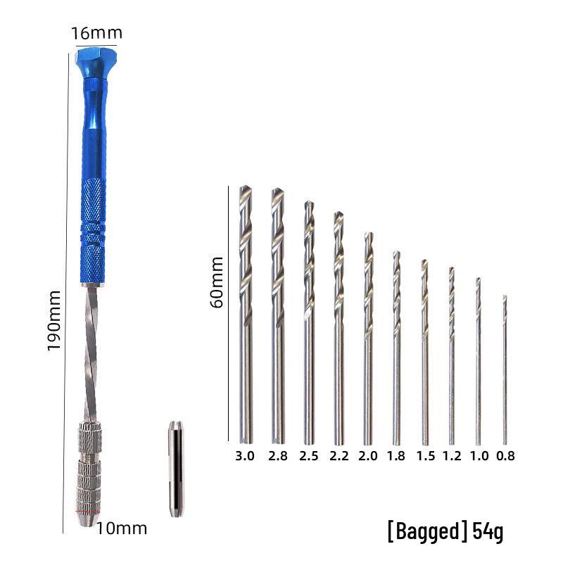Wenge Wood Hand-Twisted Mini Drill for Precision Carving and Punching