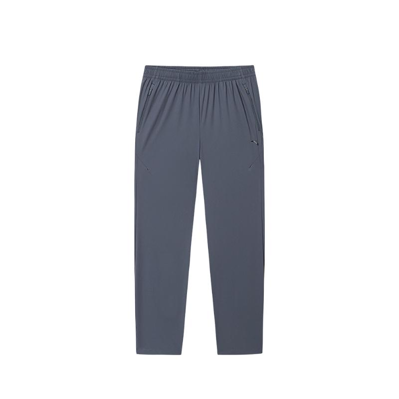 Anta 6 Technology Straight Leg Simple Solid Color Sports Pants Men Pants Gray 152527301D-2
