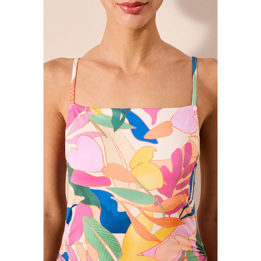 Costum de baie multicolor Magnolia fără bretele cu sârmă