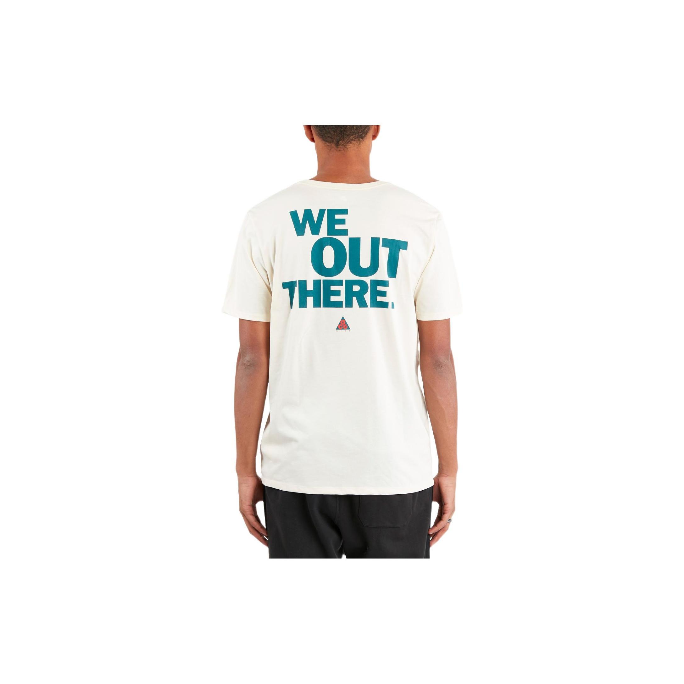 Men s Nike ACG Back Alphabet Printing Short Sleeve White T-Shirt AQ3951-258 S