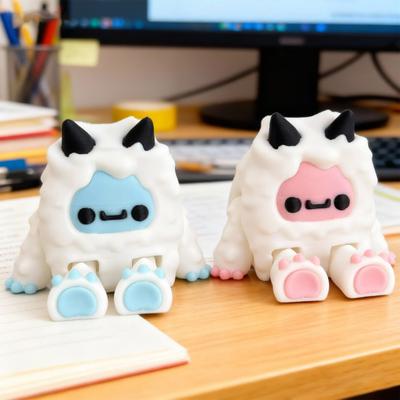 Character Ornament Dual-Color Pink Blue 3D-Printed Texture Faithful Game Character Replica Yuti Yeda Miniature Collectible Display Figurine