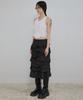Peulleeoeob Faye Frill Midi Skirt (Fl-246_Black)