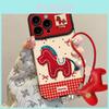 Small Horse Embroidered Phone Lanyard For And Android Devices