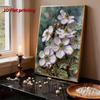 DIY Little White Flower Pearl Art Painting for Home Wall Decor Arts Craft  for Adults/Beginners Gift Idea Home Decor Without Frame