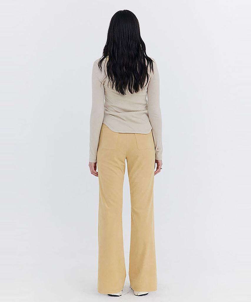 WNDERKAMMER Corduroy Semi-Bootcut Pants_Yellow
