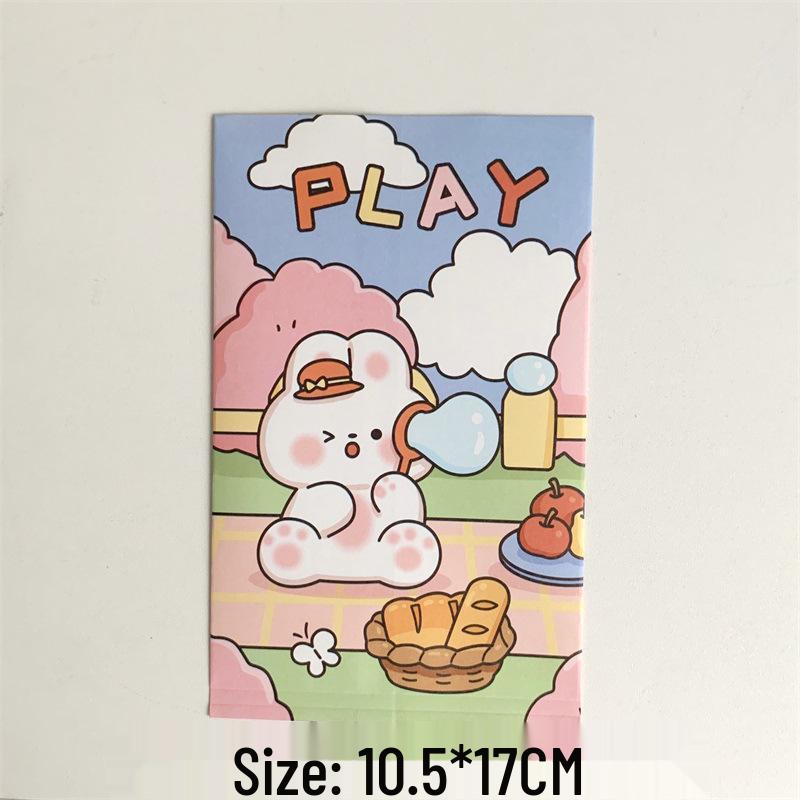 Christmas Bear Themed Laminated Paper Bag for Baking & Jewelry Storage