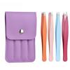 Tweezers Set 3-4pcs Premium Stainless Steel Eyebrow Precision Sharp Tip Tweezers for Body Ingrown and Facial Hair Removal