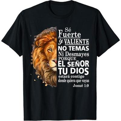 100% Valiente Josue 1:9 Spanish Christian Bible Verse T-Shirt