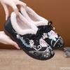 Retro Traditional Women's Cotton Shoes Soft Soled Loafers Cotton Flat Bottomed Comfortable Chinese Embroidered Women's Shoes
