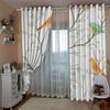 Curtains Flower And Bird Line Series Spring 3D Digital Printing High Density Blackout Curtains