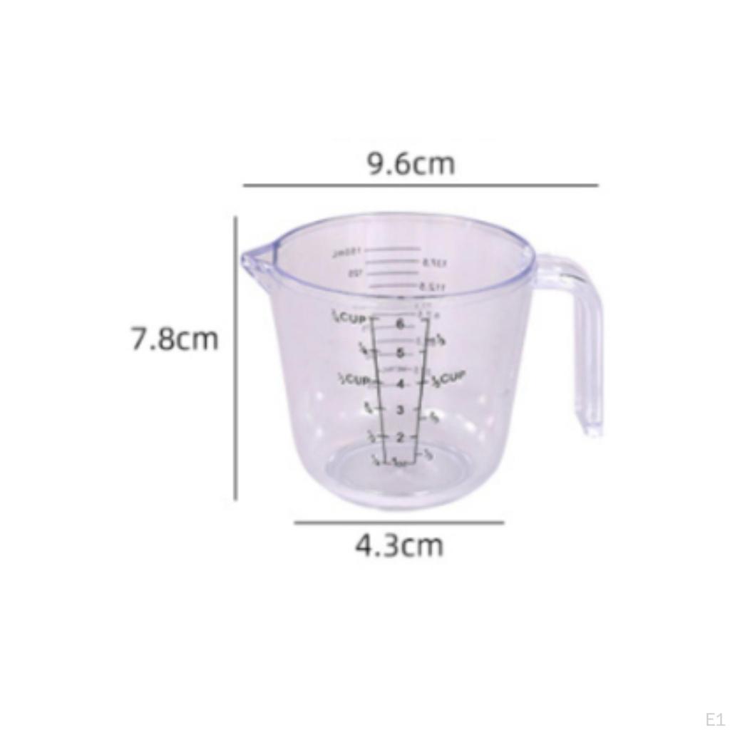Measuring Cup Printed Markings Liquid Pouring Spout Transparent 150ML