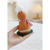 Christmas Spiced Cookie Man Plush Foam Figurine for Festive Decoration Suitable for Holiday Desktop and Shelf Use