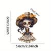 Halloween Terrifying Painted Girl Acrylic Flat Surface Pendant For Decor