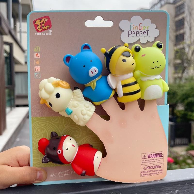 

5 шт./компл., набор пальчиковых кукол, ручная мультяшная семейная ручная кукла, тканевые развивающие игрушки для театра для детей 0-10 лет