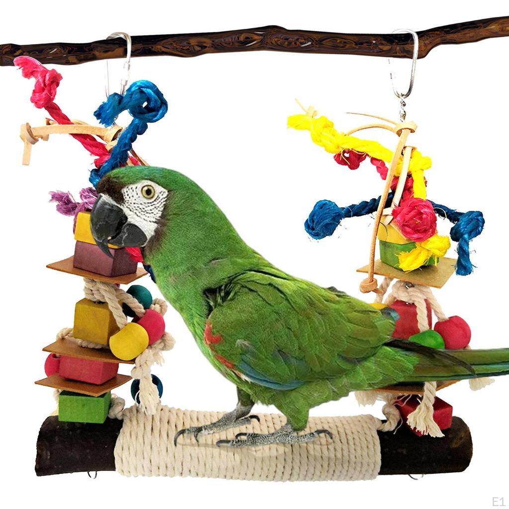ing Toy Bite Resistance Cage Hanging s Macaws Small Parakeets Encourages Foot Exercise