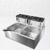 Electric Deep Fryer Stainless Steel Easy to Clean Kitchen Oil with 1 Basket