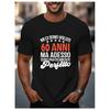 60th Birthday Gift for Men — Italian Graphic T-Shirt "60 Years and Proud of It" with Stars and Bold Text, Casual Top, a Fun and Surprising Gift for