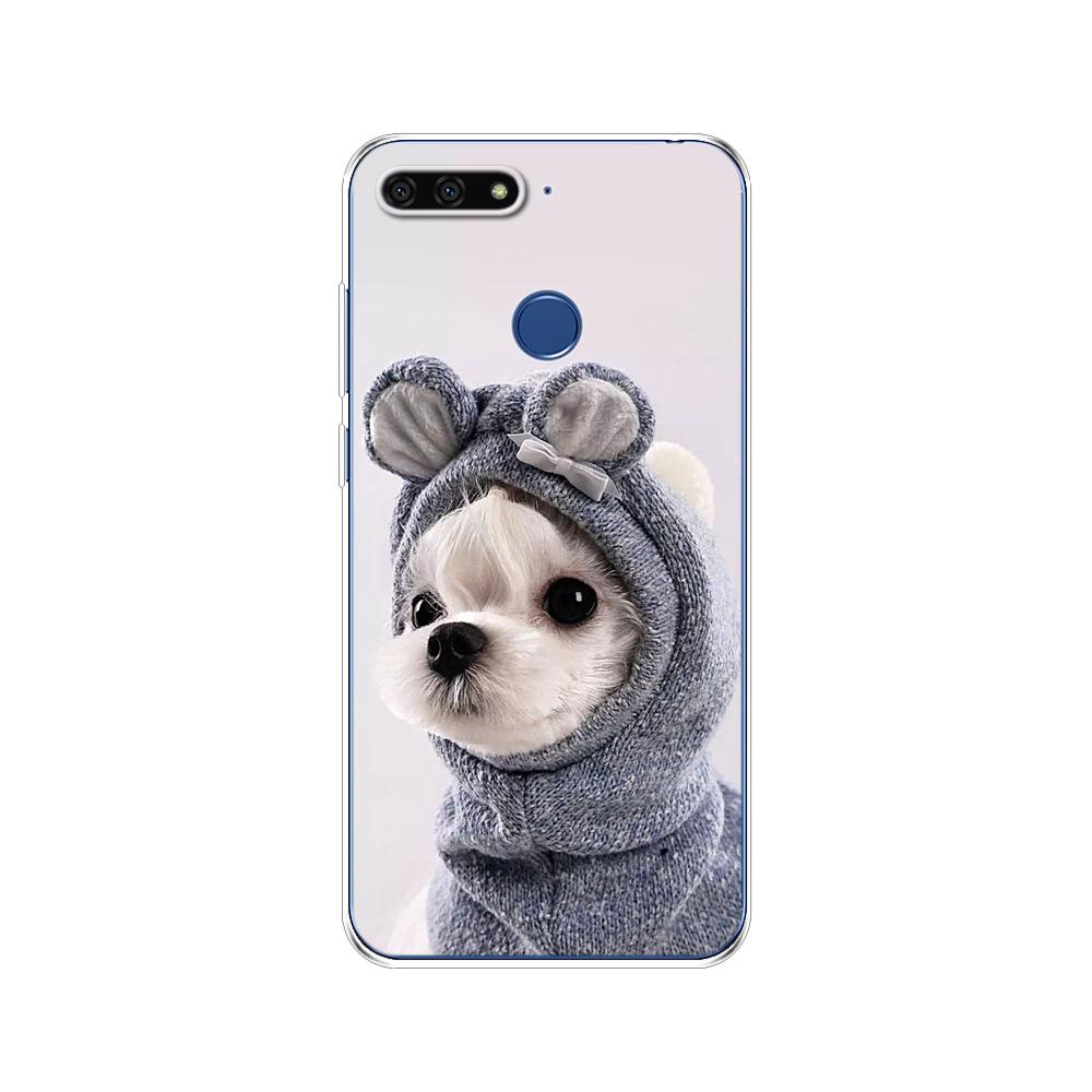 For Huawei Honor 7C 5.7 Inch Case Cover Soft Silicone TPU Cute Cover Back Protective Phone Case For Huawei Honor 7c Aum-L41 Bags