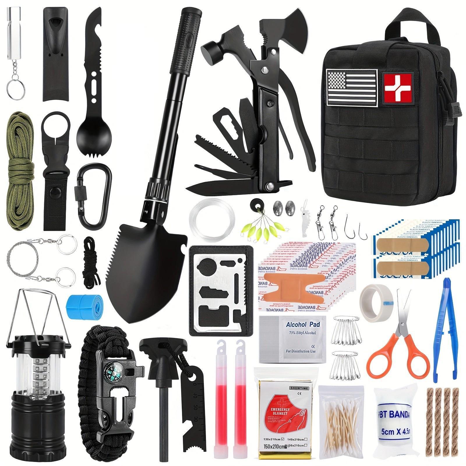Многофункциональный набор снаряжения для выживания в походе на открытом воздухе
