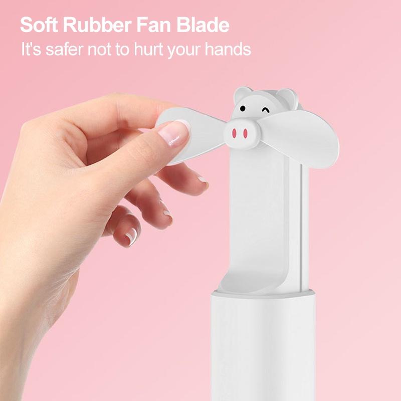 QGeeM Handheld fan Guto retractable mini USB charging small fan Portable students outdoor handheld fan