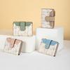 Fashion PU Leather Women Short Wallet Multi-Cards Small Flowers Slim Small Wallet Zipper Hasp Coin Purse Women